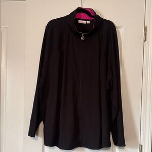 Belle by Kim Gravel Black Zip-Up Jacket Size 5X